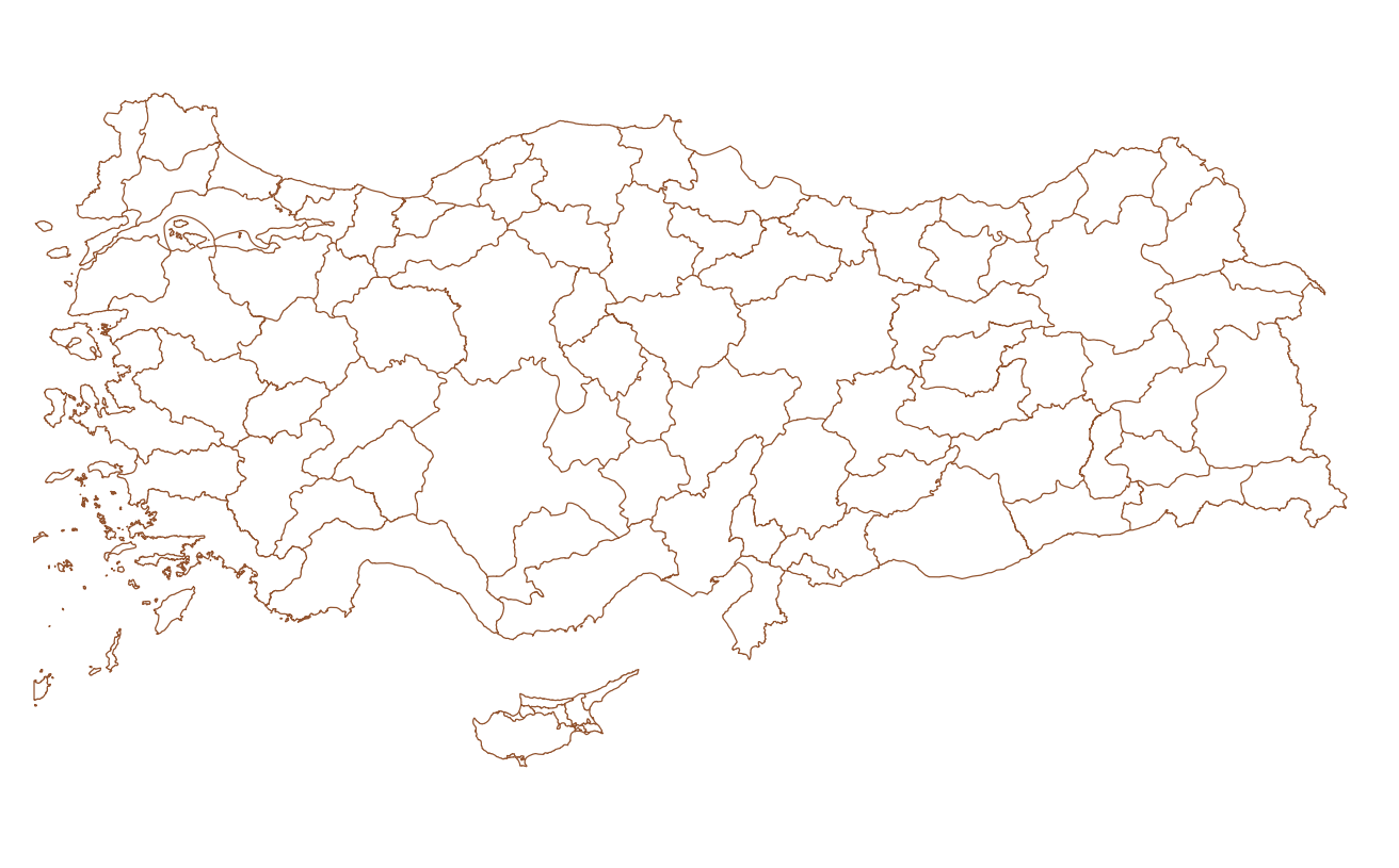 Map Of Türkiye Administrative Boundaries